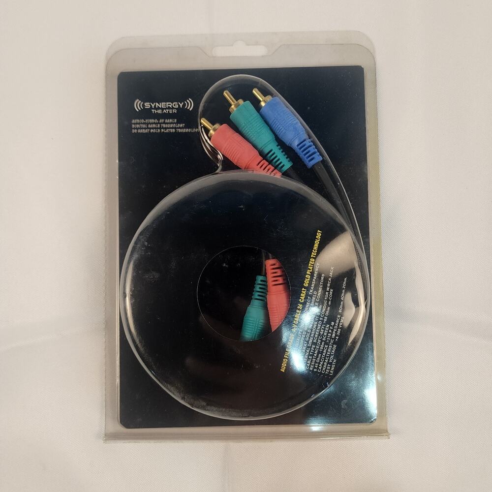 Synergy Theater RCA, AV Cable 24K Gold Plated Component Video RCA